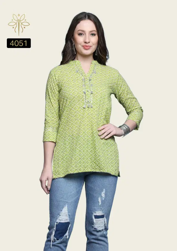 Akshara By Rajnandini Pure Cotton Printed Ladies Top Wholesale Market In Surat